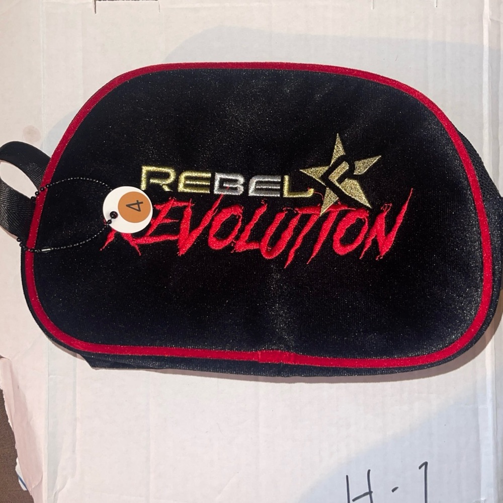 Cheerleading Shoe Rebel Revolution Black and Red Pouch